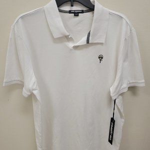 Karl Lagerfeld Men's Large Polo Shirt-White